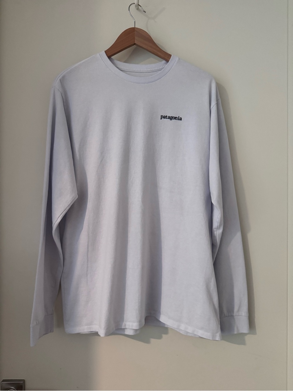 Patagonia Long-Sleeve Crew Tee in Light Lavender